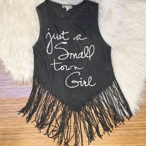 🌷5/$20🌷 Women’s Small Town Fringe Tank Top